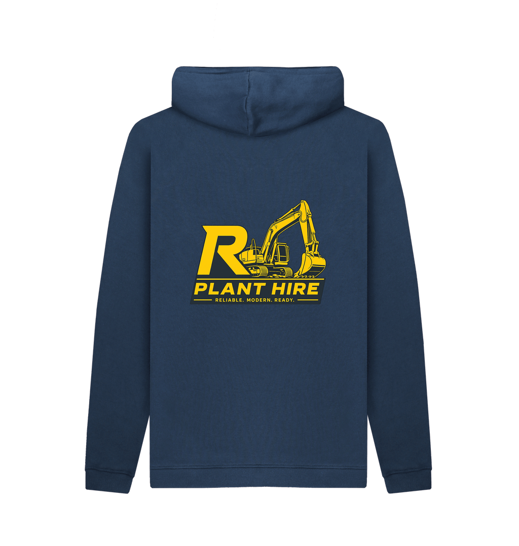 Navy Printed Hoody Back