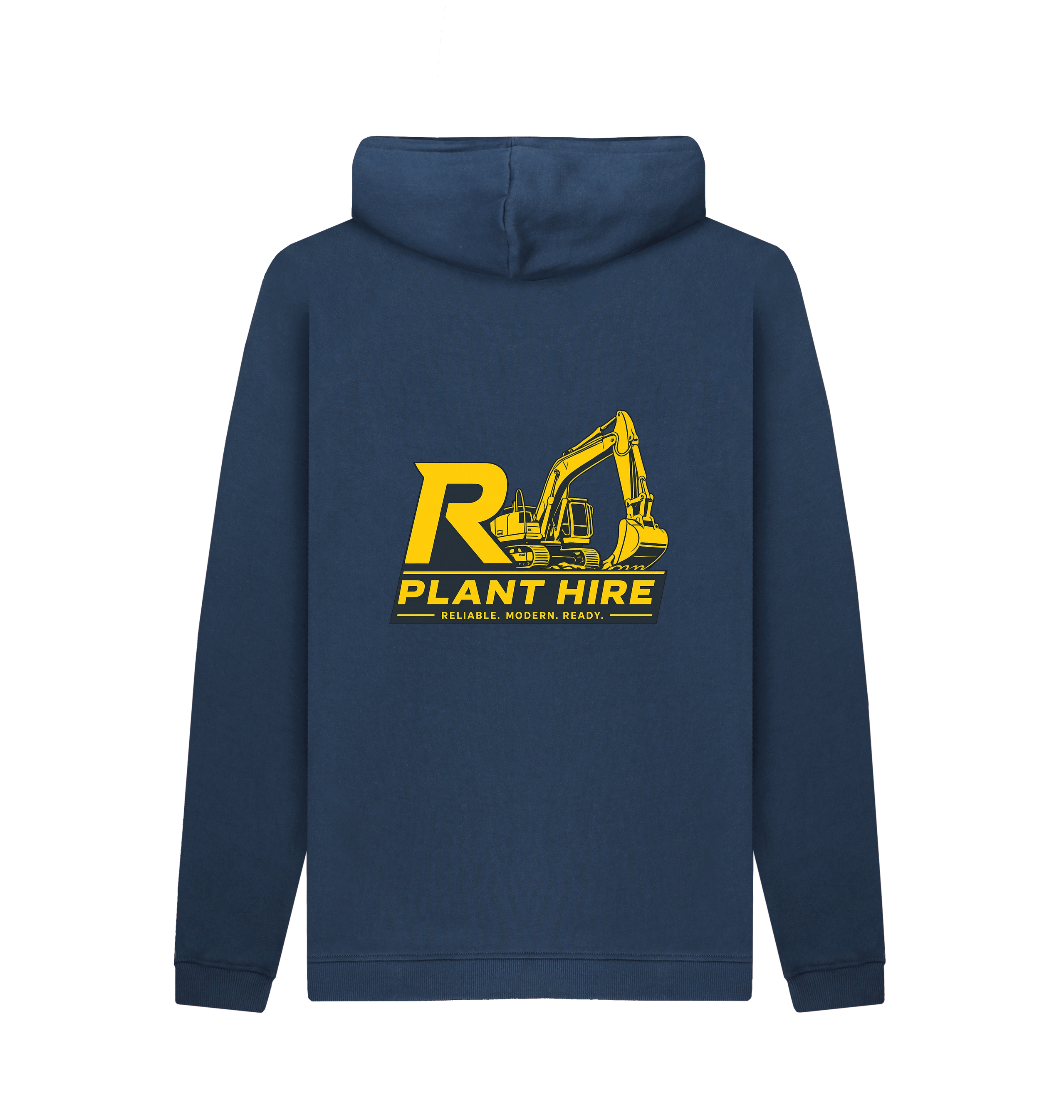 Navy Printed Hoody Back