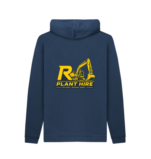 Navy Printed Hoody Back