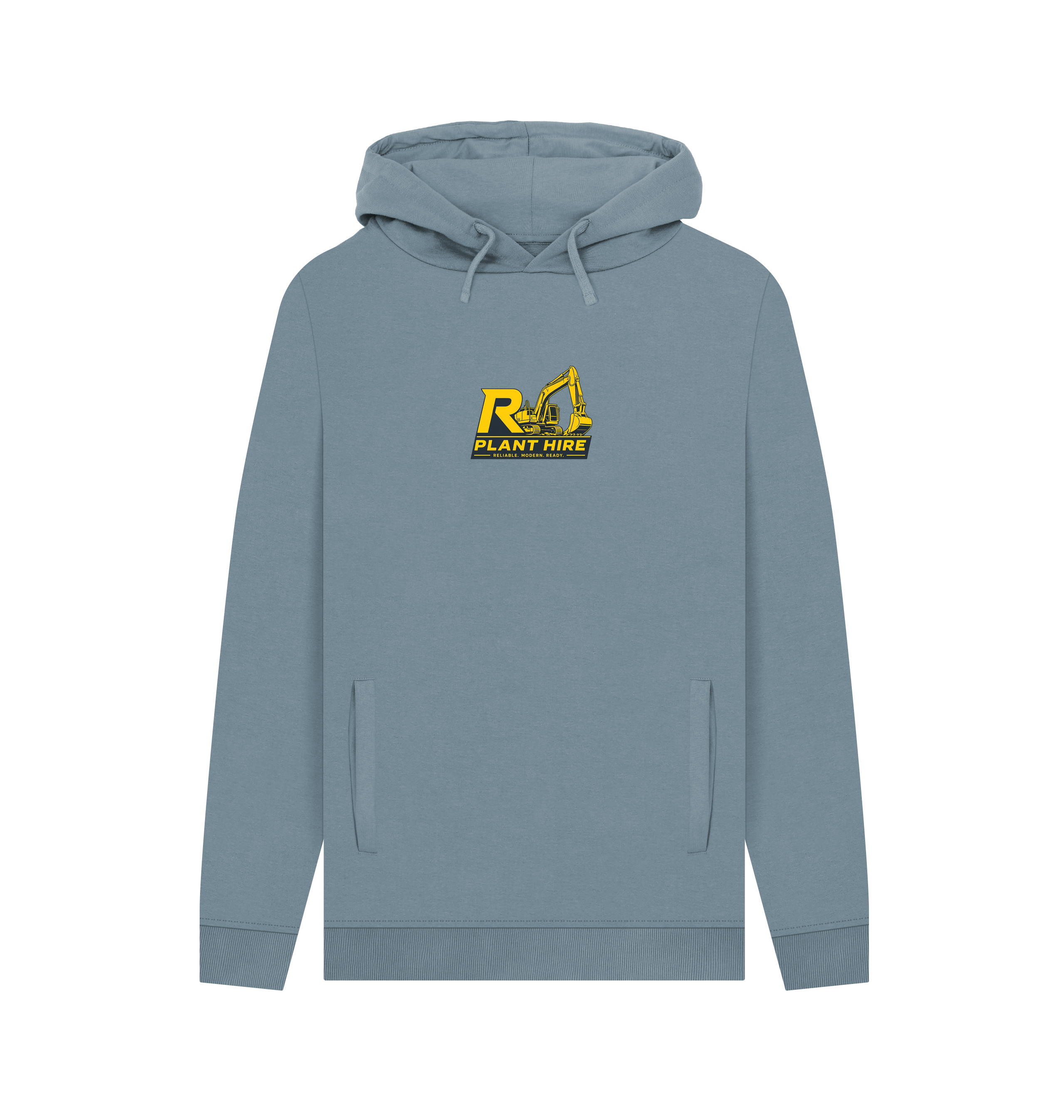 Stone Blue Printed Hoody Front