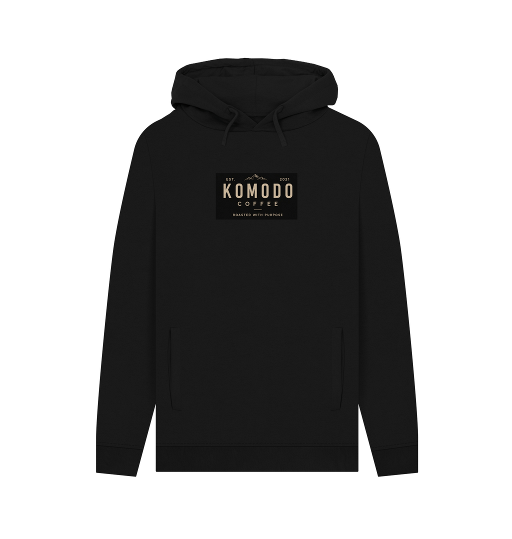 Black Printed Hoody Front