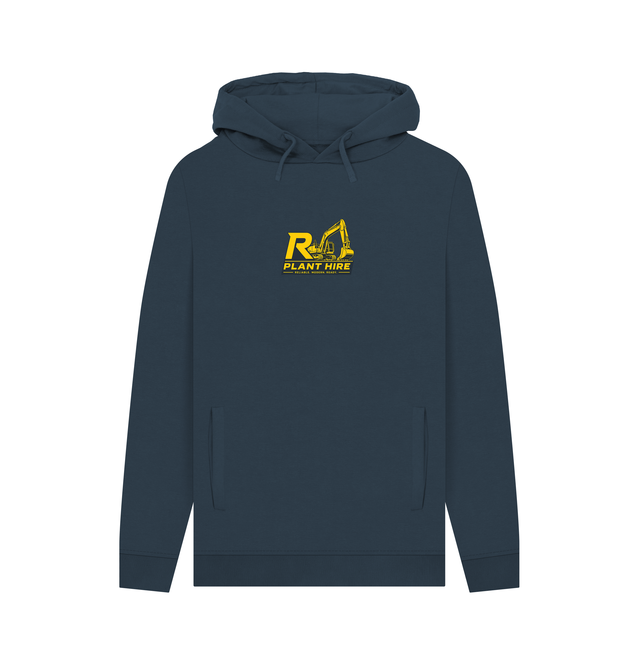 Navy Printed Hoody Front