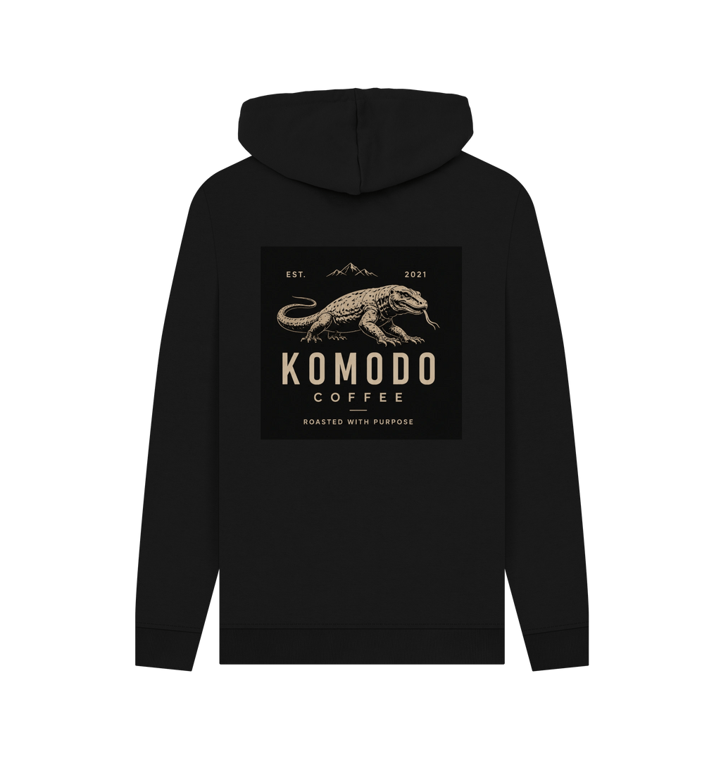 Black Printed Hoody Back