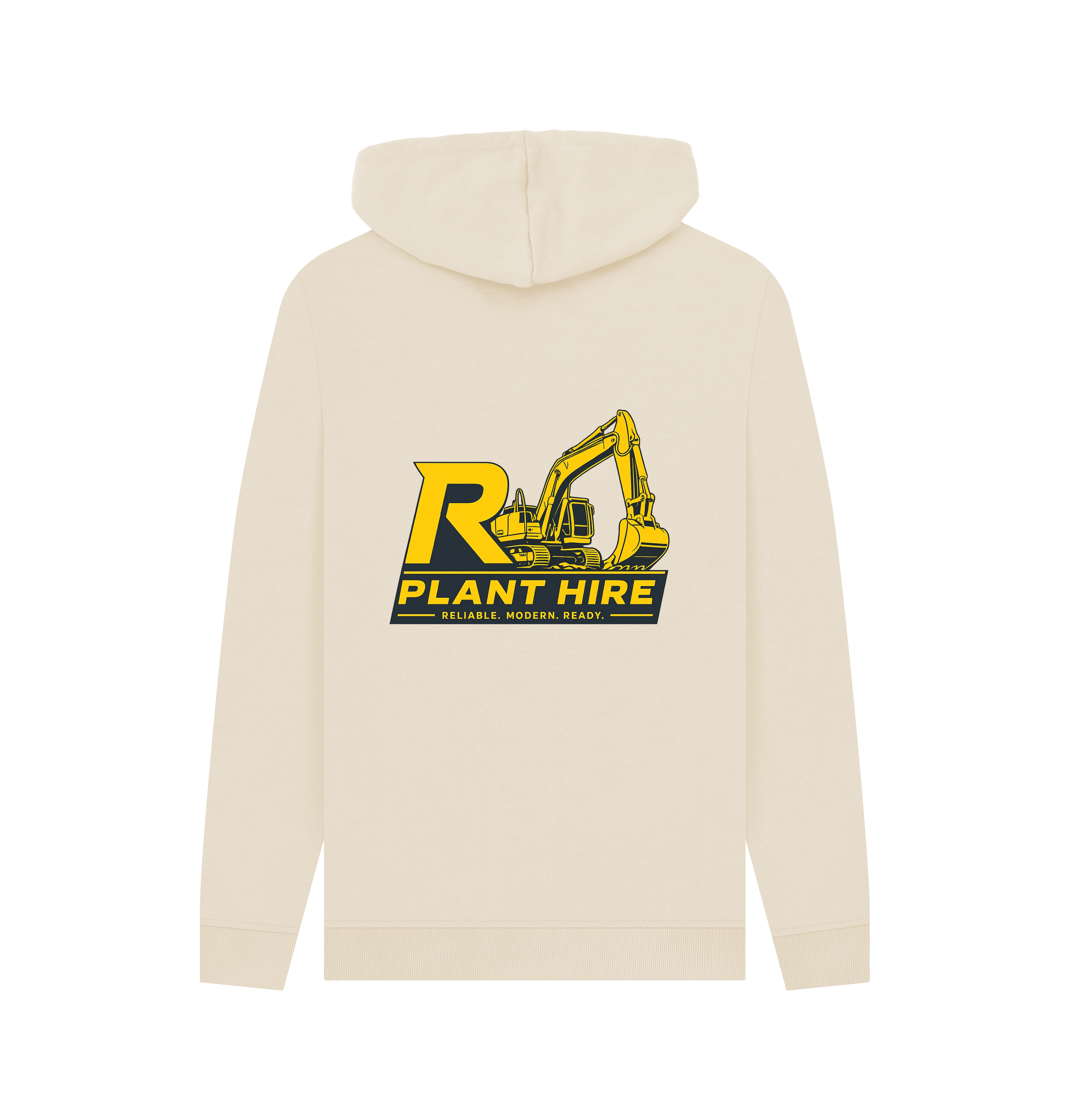 Oat Printed Hoody Back