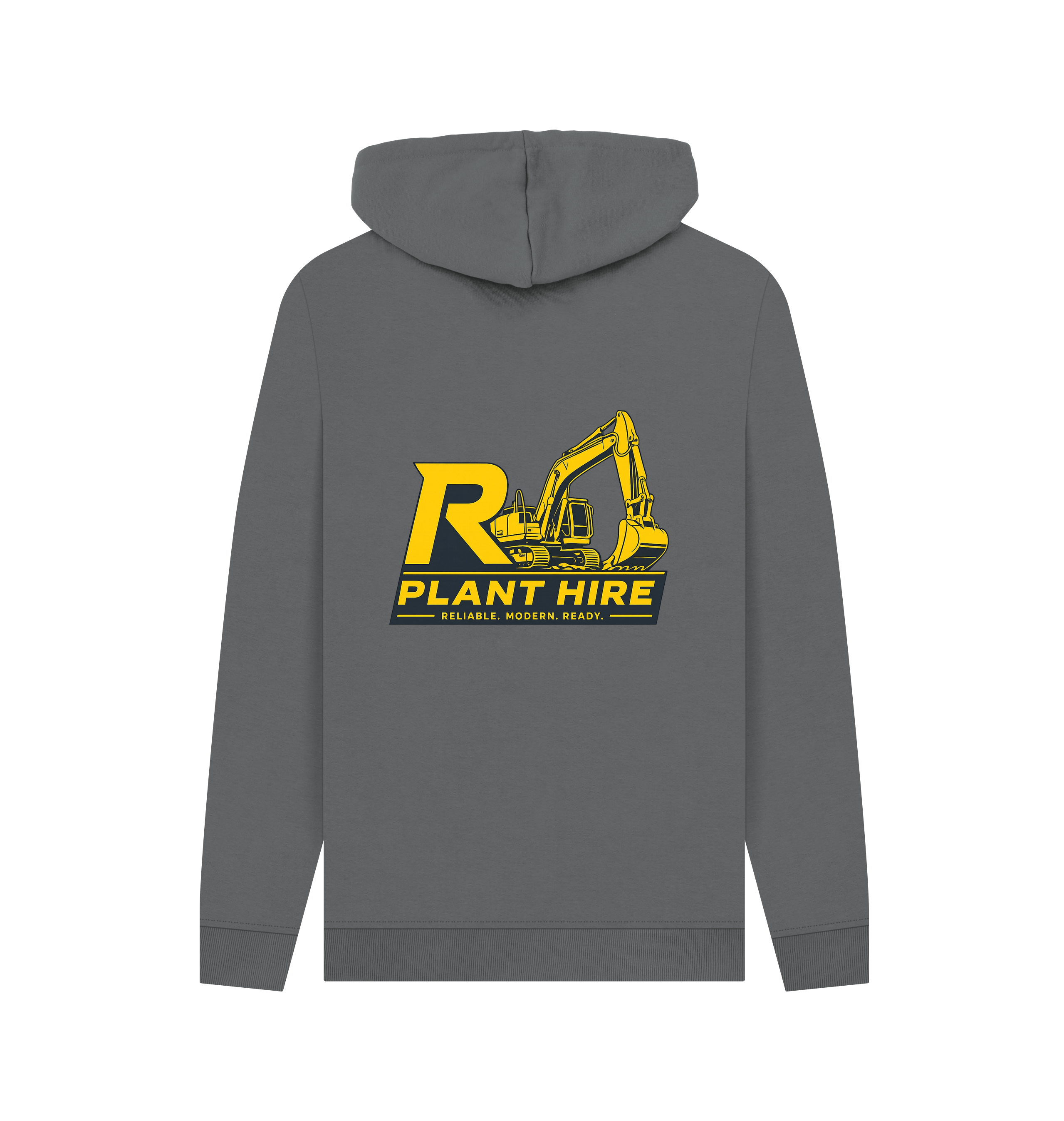 Slate Grey Printed Hoody Back