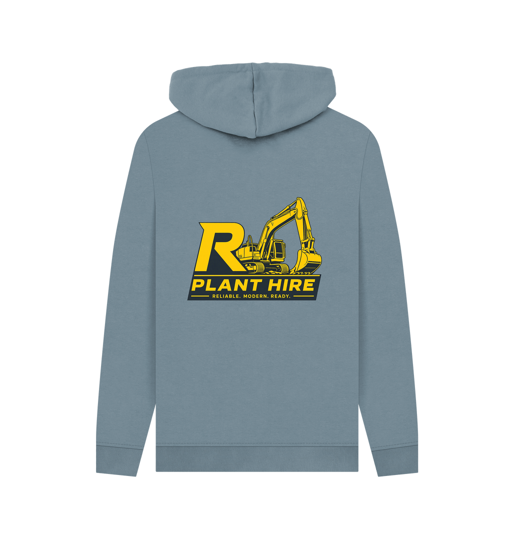 Stone Blue Printed Hoody Back