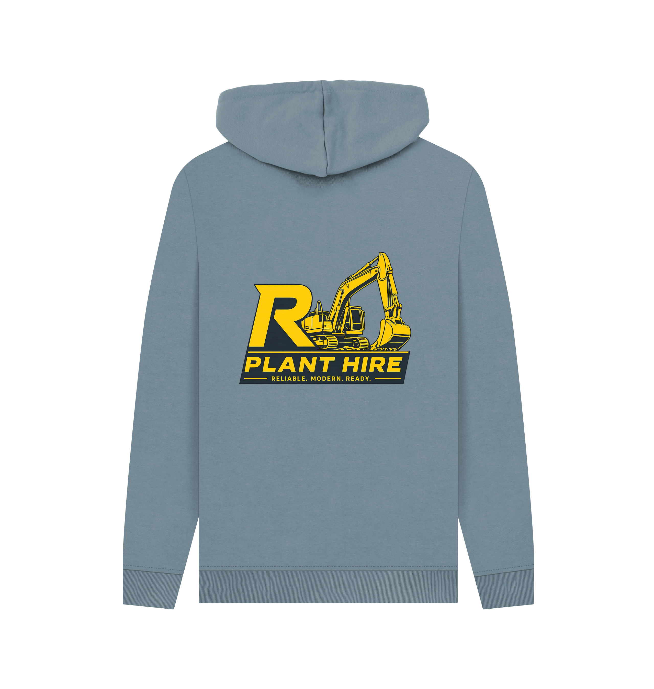 Stone Blue Printed Hoody Back
